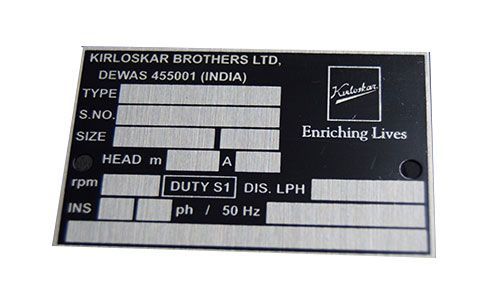 Metal Nameplate Manufacturers Pune