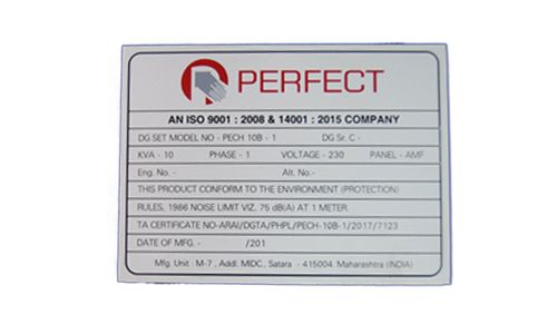 Stainless Steel Nameplate Manufacturers Pune